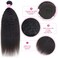 Odir Kinky Straight Bundles Human Hair 18 20 22 Inch Unprocessed 9A Brazilian Yaki Straight Virgin Hair 3 Bundles Remy Hair Extensions Natural Color