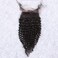Afro Kinky Curly Silk Closure 4"x4" Silk Base Lace Human Hair Top Full Closure Piece Hidden Knots Free Part Brazilian Remy Hair 16"inch Natural Black