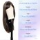 Kalyss Brown with Highlights Yaki Synthetic Women's Wig With Hair Bangs Centre Parting Long Straight Layered Heat Resistant Human Hair Blended Hair Wig for Women (brown with highlights color)