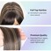 Kalyss Brown with Highlights Yaki Synthetic Women's Wig With Hair Bangs Centre Parting Long Straight Layered Heat Resistant Human Hair Blended Hair Wig for Women (brown with highlights color)