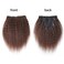 Clip in Dark Brown Yaki Straight Human Hair Extensions 12 Inches 70g Net Human Hair Extensions Double Weft Brazilian Unprocessed Virgin Hair 7 Peices/set 16 Clips for Girls Beauty (70g 12", Brown)