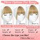 Bangs Hair Clip in Bangs 100% Real Human Hair Extensions Fake French Bangs Fringe with Temples Curtain Flat Neat Front Thick Hairpieces for Women Kids Daily Wear Ash Blonde