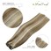 WindTouch Clip in Hair Extensions Human Hair Balayage Medium Light Brown to Blonde 15Inch 70g Hair Extensions for Blonde Remy Hair Straight 7PCS #6p613 Gift for Women