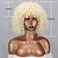 Xinran Blonde Curly Wig Afro Kinky Curly Wigs with Bangs，Light Blonde Afro 70s Wigs for Women，Cute Natural Synthtic Hair for Daily Party Wig 14 inch