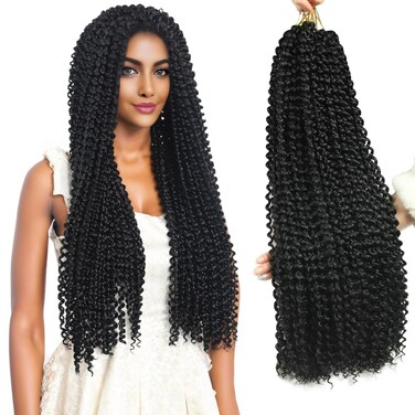 Passion Twist Hair 24 Inch 7 Packs Water Wave Crochet Hair Pre Looped Spring Bohemian Braids for Black Women