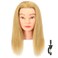 FUTAI Blonde 100% Human Hair Mannequin Head with Table Clamp Stand for Hairdresser Practice Braiding Styling Manikin Cosmetology Doll Training Head Bleaching Dyeing Curling Cutting Updos Display
