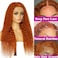 Ginger Wig Human Hair 13&times;4 Lace Front Wigs Human Hair 28 Inch Deep Wave Wigs Human Hair For Black Women 360 Lace Front Wigs Human Hair with Hairline 180 Density Curly Glueless Colored Wigs 350#
