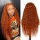 Ginger Wig Human Hair 13&times;4 Lace Front Wigs Human Hair 28 Inch Deep Wave Wigs Human Hair For Black Women 360 Lace Front Wigs Human Hair with Hairline 180 Density Curly Glueless Colored Wigs 350#