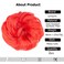 2pcs Messy Bun Hair Piece Scrunchie Hair Bun Hair Pieces for Women Girls Elastic Rubber Band Curly Wavy Synthetic Hair Bun Scrunchies Ponytail Extensions (Red)