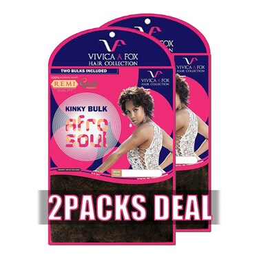 [2PACKS DEAL] VIVICA A FOX 100% HUMAN HAIR REMI AFRO SOUL KINKY BULK 16" - HKBK16-V (M1B/30)