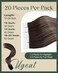 Ugeat Brown Highlights Tape in Hair Extensions Human Hair Remy Seamless Hair Extensions Real Human Hair Balayage Dark Brown Mix Ash Brown Ombre Invisible Hair Tape in Extensions 16 inch 20Pcs 50G