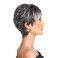 Gray Wigs for Women, Undeformed Black and white Gradient Short Wig Natural Appearance Gray Pixie Cut Wigs Suitable for Middle-aged and Older Women's Daily Use Wigs Costume Cosplay Wigs