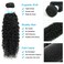 EMOL Curly Bundles Human Hair Kinky Curly Human Hair Bundles for Black Women 8 10 12 inch Afro Kinkycurly Bundles Human Hair Weave 3 Bundles Kinky Hair Wefts
