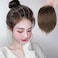Black Piece Short Fake Fringe Hair Lining for Thinning Hair Adding Hair Volume,Invisible Human Hair Toppers For Women Seamless Clip In Hair Extension Hair,Hair Extensions Wigs and Accessories（25cm）