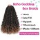 14inch Goddess Box Braids Crochet Hair Crochet Box Braids Curly Ends 3X Bohemian Crochet Box Braids Hair Synthetic Crochet Hair Extensions 16strands/pack (14inch(Pack of 8), T30)