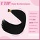 YoungSee I Tip Hair Extensions Black Human Hair I Tip Extensions Jet Black 24Inch 50g I Tips Hair Extensions Real Human Hair Black Women Long Hair Extensions Tip Hair Extensions Professional 50s