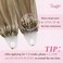 YoungSee Microlink Hair Extensions Brown Microloop Hair Extensions Human Hair Highlight Brown with Blonde Micro Ring Hair Extensions Human Hair 20In Invisible Bead Extensions Human Hair 50s 50g