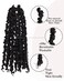 10 Inches 7 Packs Pre Looped Pretwisted Passion Twist Crochet Hair for Black Women and Kids-Natural Black,Soft Hair Extensions Braided by Synthetic Spring Kinky Twist Bohemian Curl(10"-7 Packs,1B)