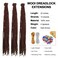 Dreadlock Extensions Dark Brown Wool Double Ended DE End Dreads 15 Strands Crochet Dreads Extensions 22 inches Dreadlocks Extension Straight Hippie Style Dreads for Women Men