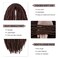 Dreadlock Extensions Dark Brown Wool Double Ended DE End Dreads 15 Strands Crochet Dreads Extensions 22 inches Dreadlocks Extension Straight Hippie Style Dreads for Women Men