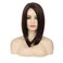 Sallcks Short Brown Wig for Women Side Part Natural Straight Synthetic Hair Replacement Wig Mixed Brown Cosplay Costume Wigs