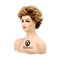 Baruisi Short Fluffy Brown Wigs for Women Natural Looking Synthetic Curly Hair Wig with Bangs