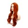 Baruisi Orange Wigs for Women Long Curly Wavy Synthetic Hair Wig Natural Middle Parting Heat Resistant Costume Cosplay Wig