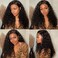 Lace Frontal Wigs Human Hair Water Wave Wig HD Transparent Lace Front Wigs Human Hair Wet and Wavy Virgin Hair Wigs Pre Plucked Hairline with Baby Hair Deep Wave Human Hair Wigs for Women 20