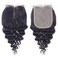 Deep Wave Bundles with Closure Brazilian Deep Curly Human Hair 3 Bundles with Closure(10 10 10+10) Middle Part 4x4 inch Lace Closure Wet and Wavy Bundles with 4x4 Closure 50g/bundle