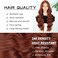 Long Auburn Wavy Wigs for Women 26 Inch Long Copper Red Middle Part Copper Curly Wavy Wig Natural Looking Synthetic Auburn Long Wig for Daily Party Use (Auburn)
