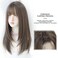 Long Cold Brown Hair Wig for Women Natural Synthetic High Density Wigs With Air Bangs Party Cosplay Use Hair Wig (22inch Cold brown)