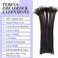 Teresa 0.8cm Width 6-18 Inch 100% Human Hair Dreadlock Extensions for Men/Women/Kids Full Hand-made Permanent Dread Extensions Human Hair (6 Inch, 10 Strands)