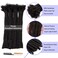Teresa 0.8cm Width 6-18 Inch 100% Human Hair Dreadlock Extensions for Men/Women/Kids Full Hand-made Permanent Dread Extensions Human Hair (6 Inch, 10 Strands)