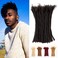 Teresa 0.8cm Width 6-18 Inch 100% Human Hair Dreadlock Extensions for Men/Women/Kids Full Hand-made Permanent Dread Extensions Human Hair (6 Inch, 10 Strands)