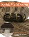 Sunny Human Hair Weft Brown Hair Extensions Real Human Hair Weft Highlights Human Hair Extensions Sew in Dark Brown Mix Caramel Blonde Highlights Weft Hair Extensions Human Hair Straight 100g 16inch
