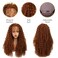 Wiginway Synthetic Lace Front Long Afro Kinky Curly Wigs For Women Light Auburn With Babyhair Lace Front Wigs