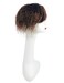 Human Hair Crown Piece Curly Clip in Topper Silk Base Hair Whorl Design 12x12cm,25cm, Brown