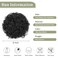 1PCS Messy Bun Hair Piece Large Black Hair Buns Hair Pieces Curly Fake Hair Bun Clip on Ponytails for Women Updos Short Synthetic Bun Drawstring Ponytail Extension for Black Women (1B)