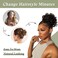 1PCS Messy Bun Hair Piece Large Black Hair Buns Hair Pieces Curly Fake Hair Bun Clip on Ponytails for Women Updos Short Synthetic Bun Drawstring Ponytail Extension for Black Women (1B)