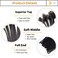 Loc Extension Human Hair 6inch 0.6cm Width 100% Permanent huamn hair Dreadlocks Extension Dyeable Rinse Handmade loc Extension for Men Women (70 Strands Natual Black)