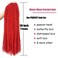 Passion Twist Hair 30 Inch 7 Packs Water Wave Crochet Hair Briads Pre-looped Bright Red Color Braiding Hair Synthetic Crochet Hair For Black Women(30in, 7pack, red)