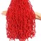 24 Inch 7 Packs Bright Red Soft Locs Crochet Hair Color New Faux Locs Pre-looped Super Lightweight Synthetic Hair Braids For Black Women(24inch, 7packs, red)