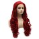 Long Wavy Red Half Hand Tied Heat Resistant Synthetic Lace Front Cosplay Wig
