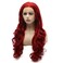 Long Wavy Red Half Hand Tied Heat Resistant Synthetic Lace Front Cosplay Wig