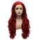 Long Wavy Red Half Hand Tied Heat Resistant Synthetic Lace Front Cosplay Wig