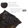 WENNALIFE Clip in Hair Extensions Real Human Hair, 18 Inch 120g 7pcs Dark Brown to Chestnut Brown Balayage Hair Extensions Clip In Human Hair Remy Clip in Hair Extensions Real Human Hair Double Weft