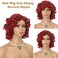 Curly Wig for Black Women Short Afro Wigs with Bangs Soft Big Bouncy Fluffy Kinky Curls wig for Women Heat Resistant Red Afro Wig Cosply (Red,14Inch)