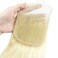 613 Closure Straight 4x4 Transparent HD Lace Closure Blonde Closure 12A Brazilian Virgin Remy Human Hair Extension 100% Russian Blonde Human Hair for Women Free Part Pre Plucked 20 Inch