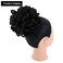 Yinmei Baibian Faux Bun Loc Ponytail Dread Bun Braided Petal Ponytail Extension Afro Puff Drawstring Ponytails Synthetic African American Curly Twist Pony Tail Hairpieces for Black Women(1B#)