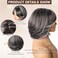 Dark Gray Wig Silver Wigs with Curtain Bangs for Women Highlight Layered Wig Synthetic Short Hair Wig Shoulder-Length Gray Hair Wigs for Daily Party Use 12Inch